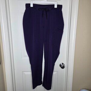 Mandala Purple Straight Leg Scrub Pants Women's Large